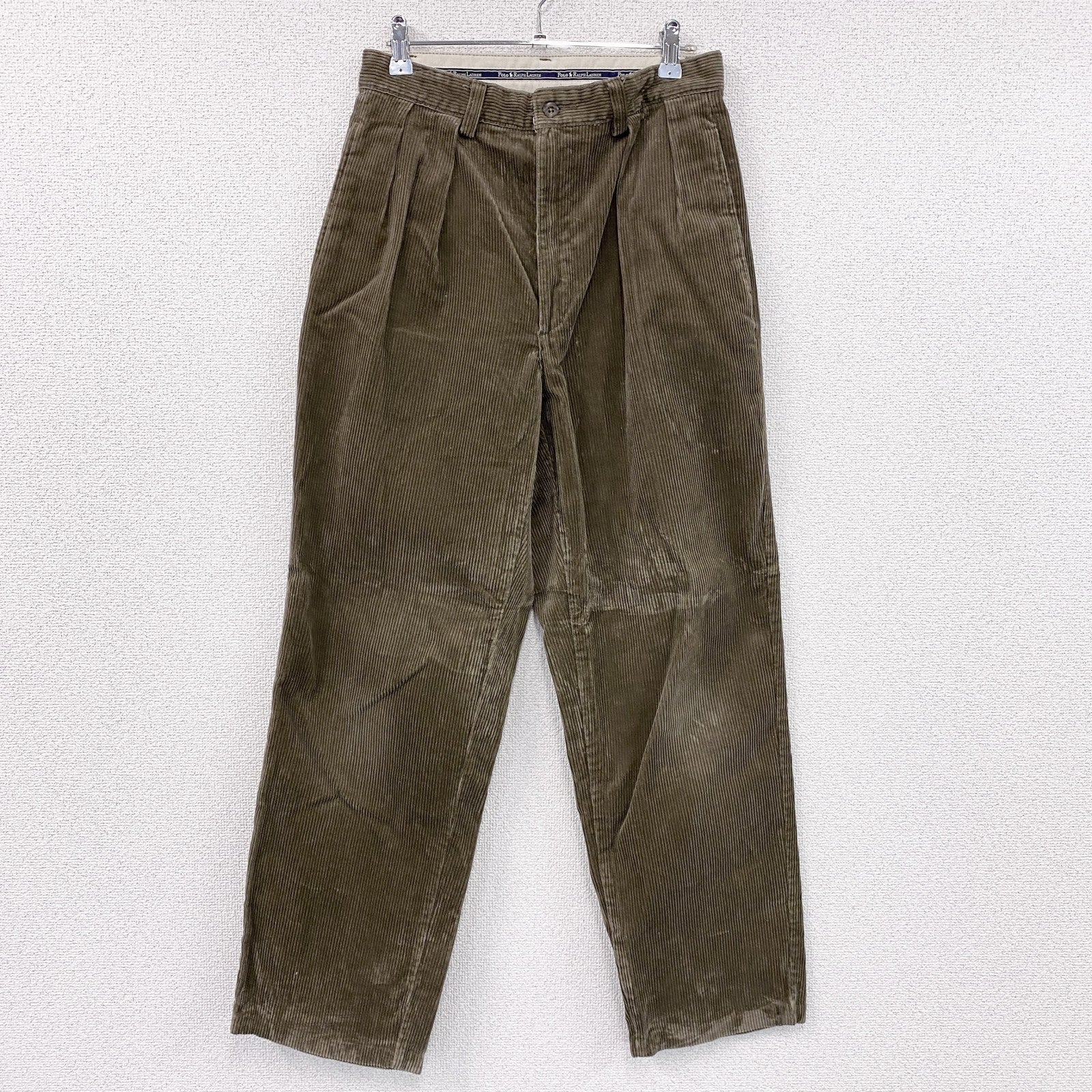 90s　POLO CORDS　ラルフローレン　コーデュロイパンツ　ヴィンテージ　茶　ブラウン　29サイズ