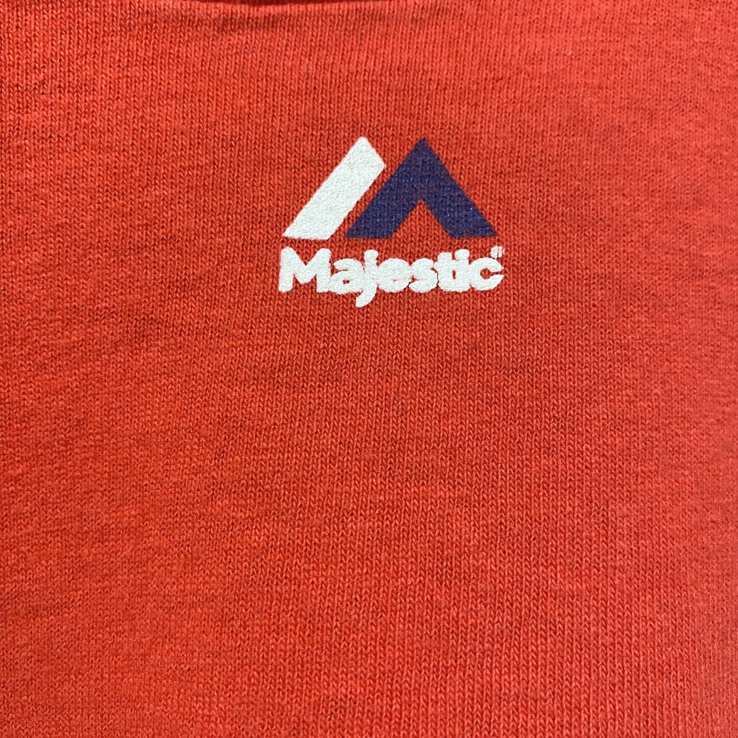 古着 used　Majestic　MLB　メジャーリーグ　カージナルス　半袖プリントTシャツ　赤　レトロ　野球　XLサイズ