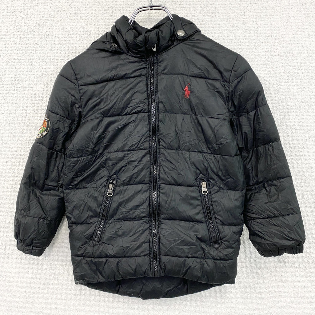 POLO RALPH LAUREN　ポロラルフローレン　ダウンジャケット　刺繡ロゴ　黒　ブラック　120サイズ