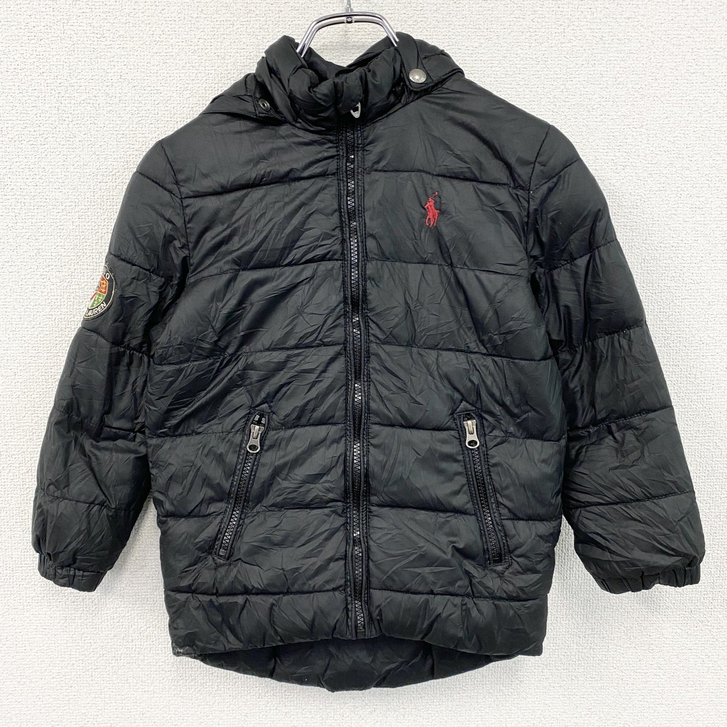 POLO RALPH LAUREN　ポロラルフローレン　ダウンジャケット　刺繡ロゴ　黒　ブラック　120サイズ