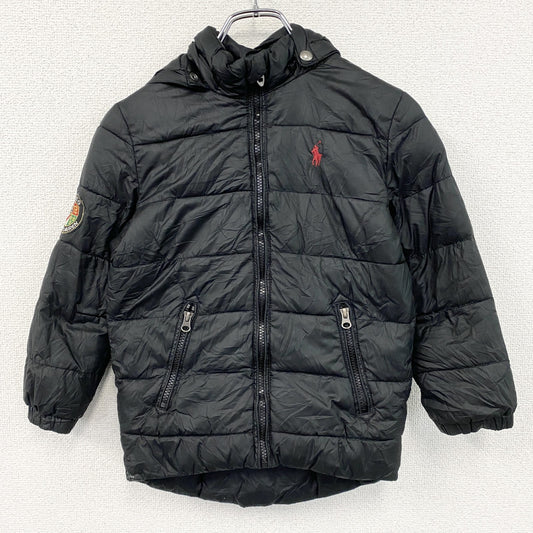 POLO RALPH LAUREN　ポロラルフローレン　ダウンジャケット　刺繡ロゴ　黒　ブラック　120サイズ