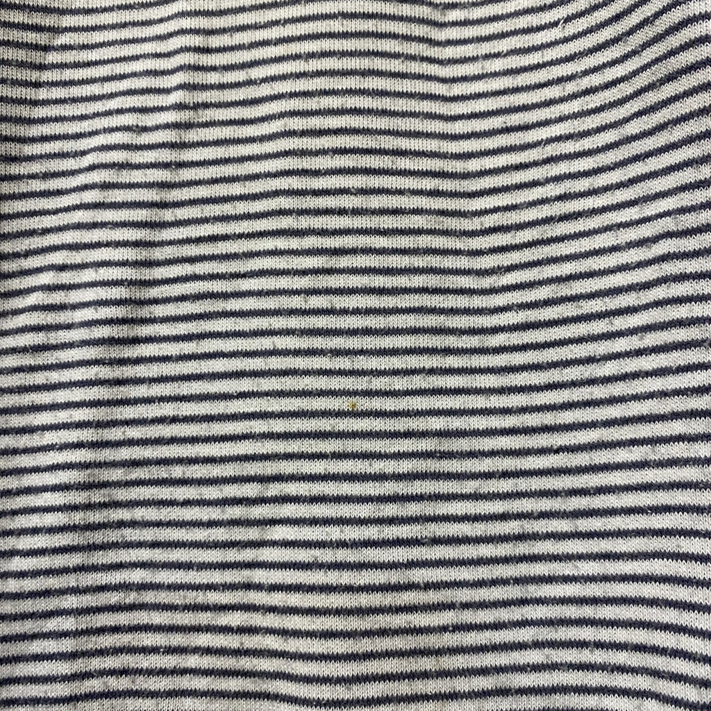 古着 used adidas climalite アディダス　クライマライト　長袖ボーダー柄ロゴ刺繍スウェット　トレーナー　紺　