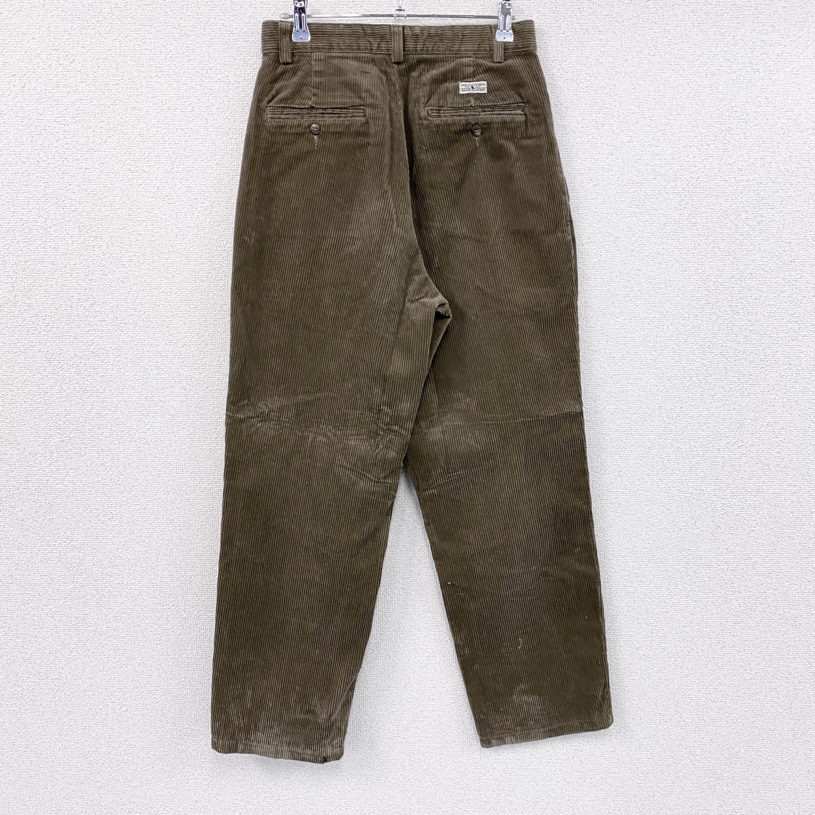 90s　POLO CORDS　ラルフローレン　コーデュロイパンツ　ヴィンテージ　茶　ブラウン　29サイズ