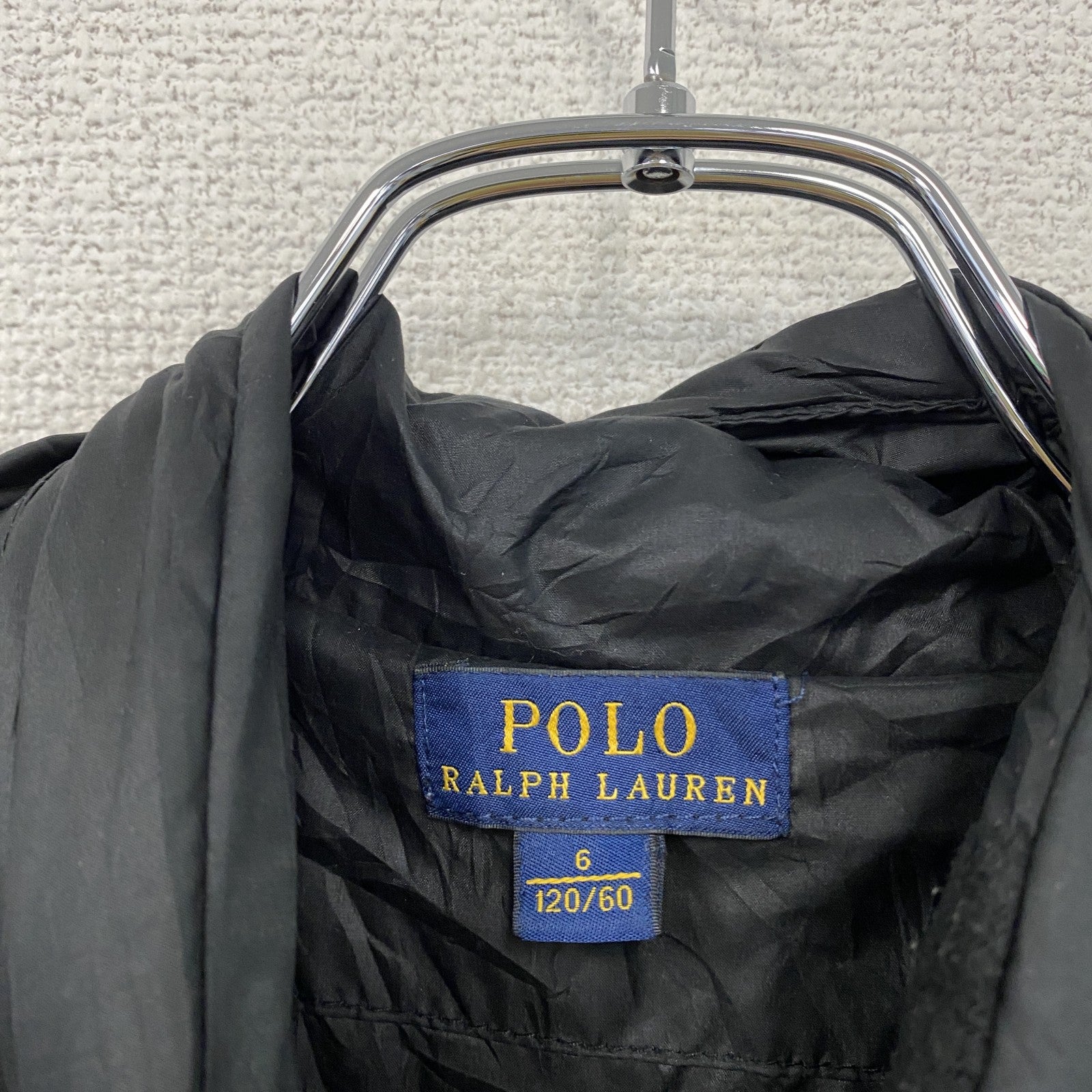 POLO RALPH LAUREN　ポロラルフローレン　ダウンジャケット　刺繡ロゴ　黒　ブラック　120サイズ