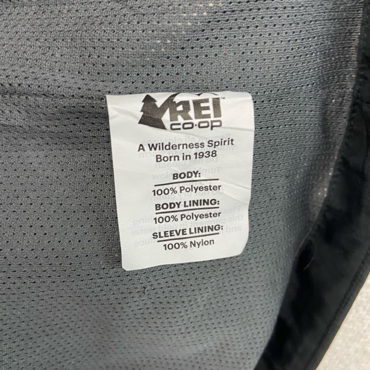古着 used　REI COOP　ハーフジップナイロンジャケット　ウインドブレーカー　黒　ブラック　Mサイズ