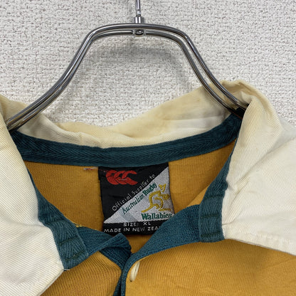 Canterbury　カンタベリー　Wallabies　ワラビーズ　長袖ポロシャツ/ラガーシャツ　黄色　イエロー　XLサイズ