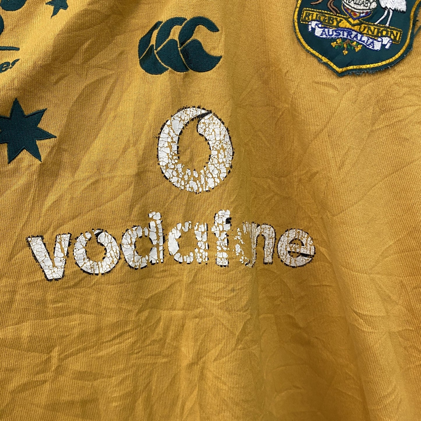 Canterbury　カンタベリー　Wallabies　ワラビーズ　長袖ポロシャツ/ラガーシャツ　黄色　イエロー　XLサイズ