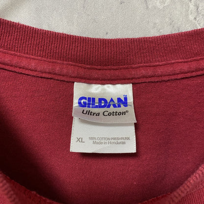 古着 used　GILDAN ギルダン　半袖プリントTシャツ　赤　レッド　レトロ　アメフト　フィエスタボウル　2011　XLサイズ