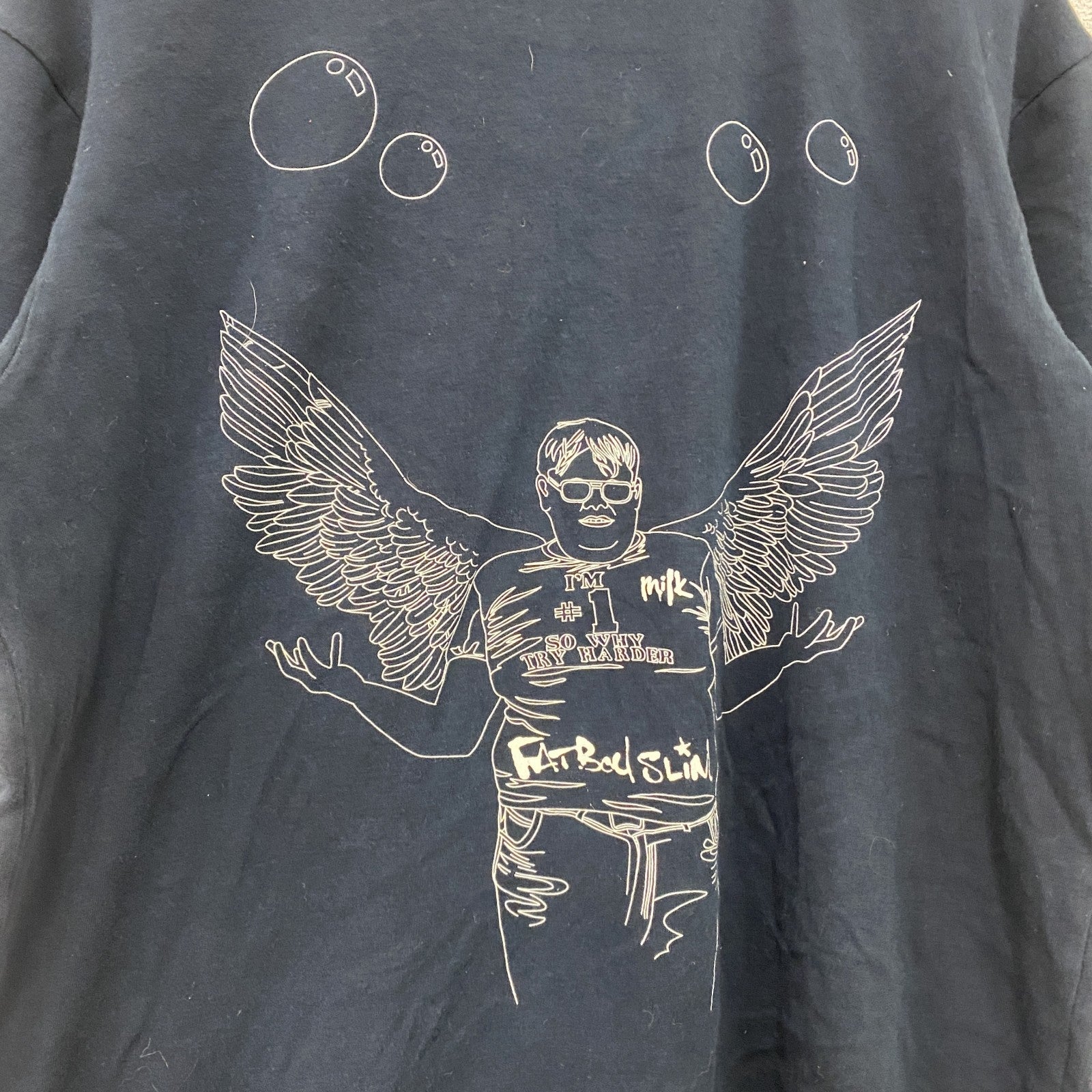 FAT BOY SLIM　半袖プリントTシャツ　黒　ブラック　Lサイズ
