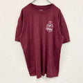 古着 used　Cabela’s　カベラス　半袖両面プリントTシャツ　赤紫色　バーガンディ　XLサイズ