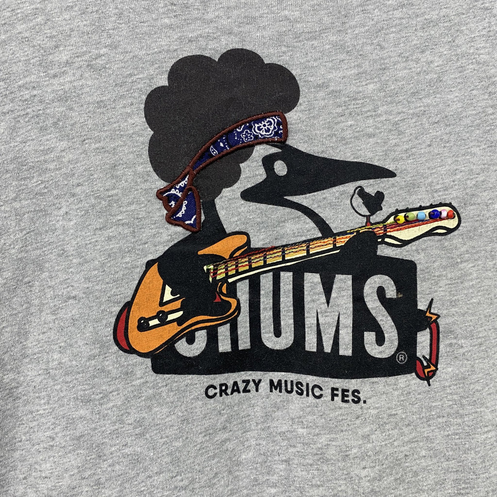 CHUMS　チャムス　半袖プリントアニマルTシャツ　バンダナ　灰色　グレー　XLサイズ