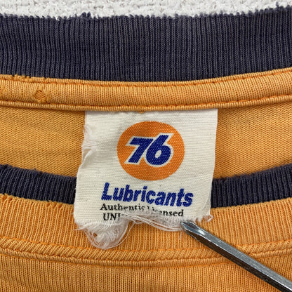 76 Lubricants　セブンティーシックスルブリカンツ　長袖Tシャツ/ロンT　企業T　オレンジ　Lサイズ
