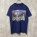 古着 used　ビートルズ風パロディ　RED SOX レッドソックス　半袖プリントTシャツ　ネイビー　レトロ　野球　Mサイズ