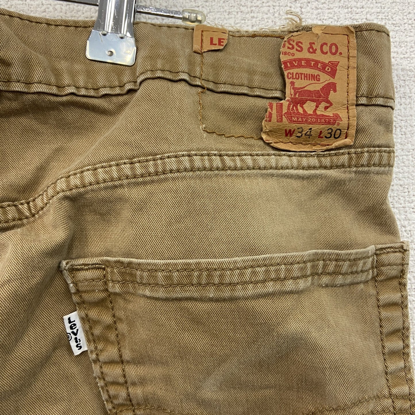 Levi’s　リーバイス　デニムパンツ/ジーンズ　ジップフライ　ベージュ　W34サイズ