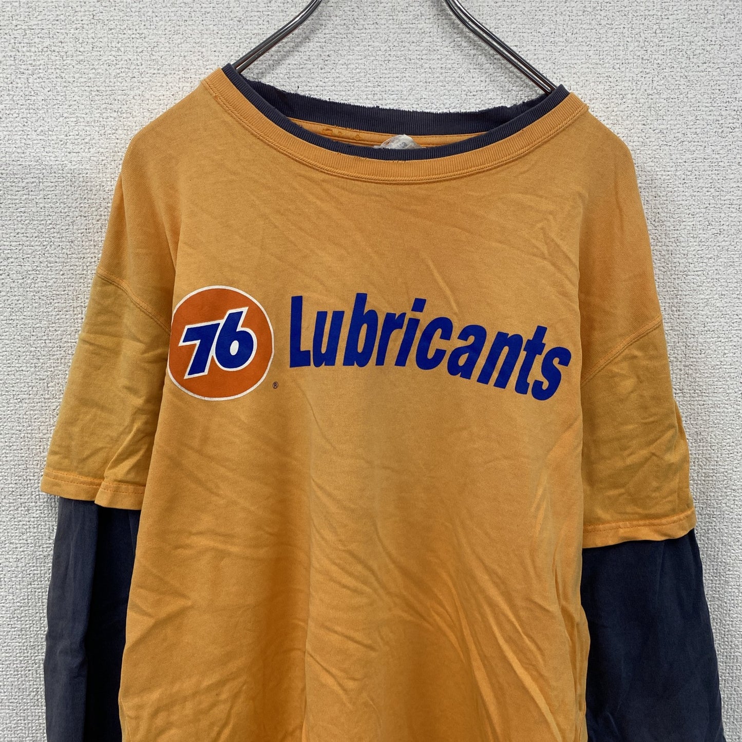 76 Lubricants　セブンティーシックスルブリカンツ　長袖Tシャツ/ロンT　企業T　オレンジ　Lサイズ