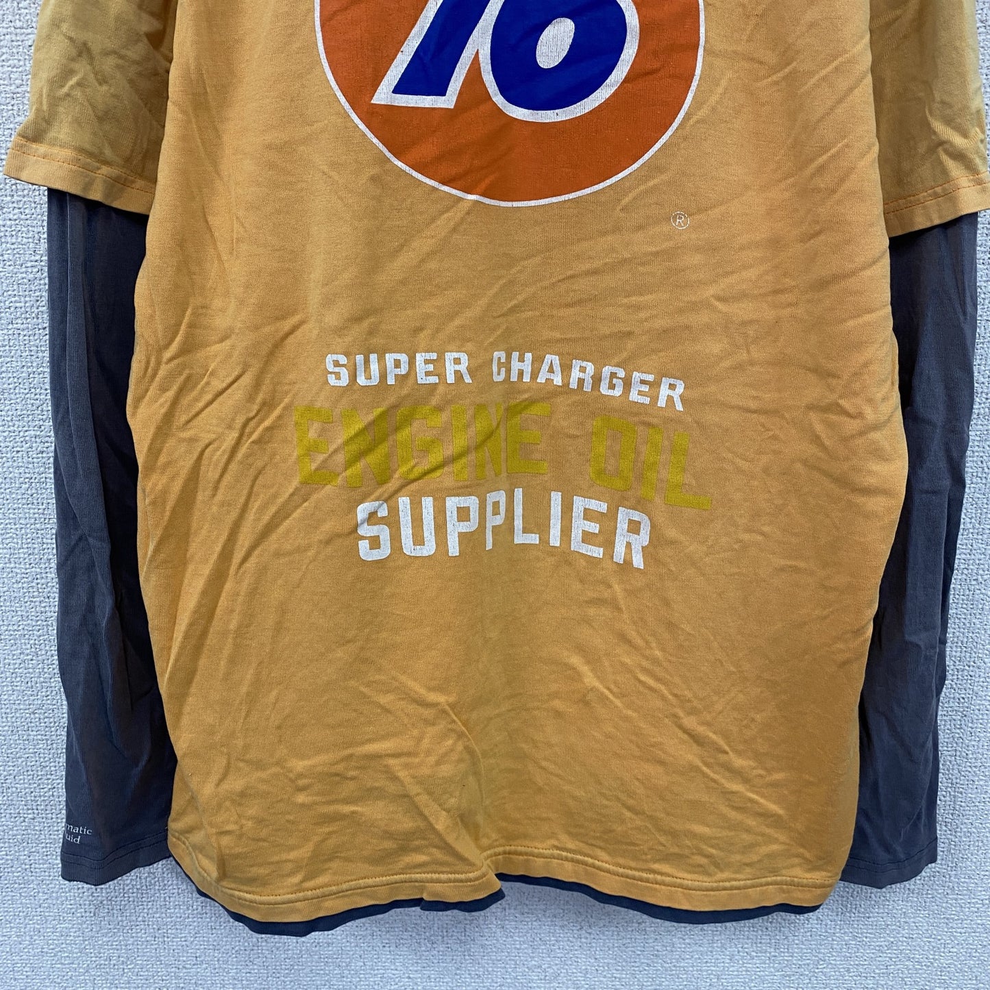 76 Lubricants　セブンティーシックスルブリカンツ　長袖Tシャツ/ロンT　企業T　オレンジ　Lサイズ