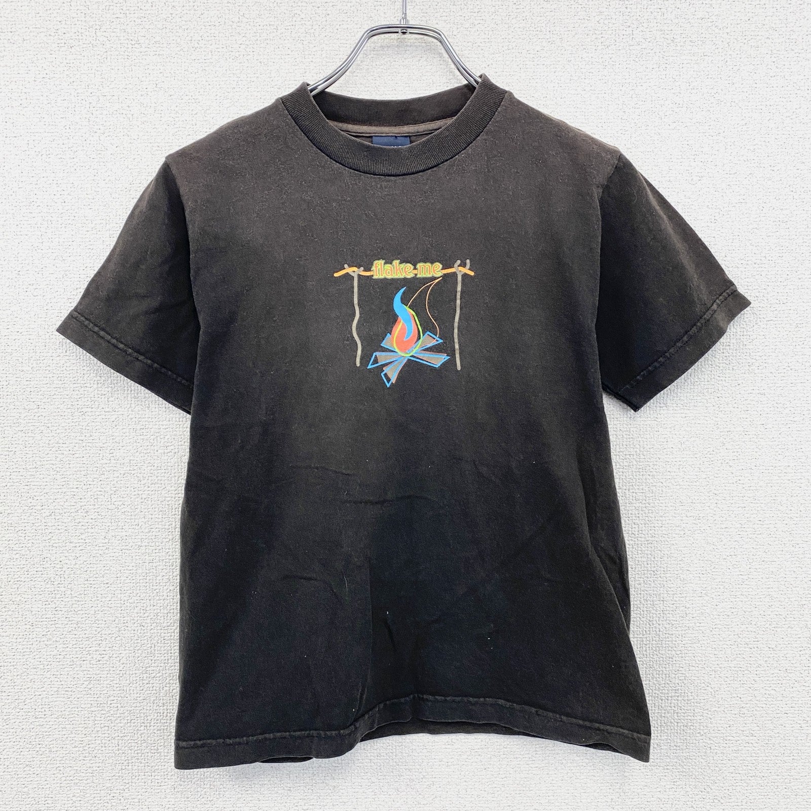 ～90s　OLD UNIQLO　オールドユニクロ　半袖Tシャツ　フェード　ヴィンテージ　黒　ブラック　Sサイズ