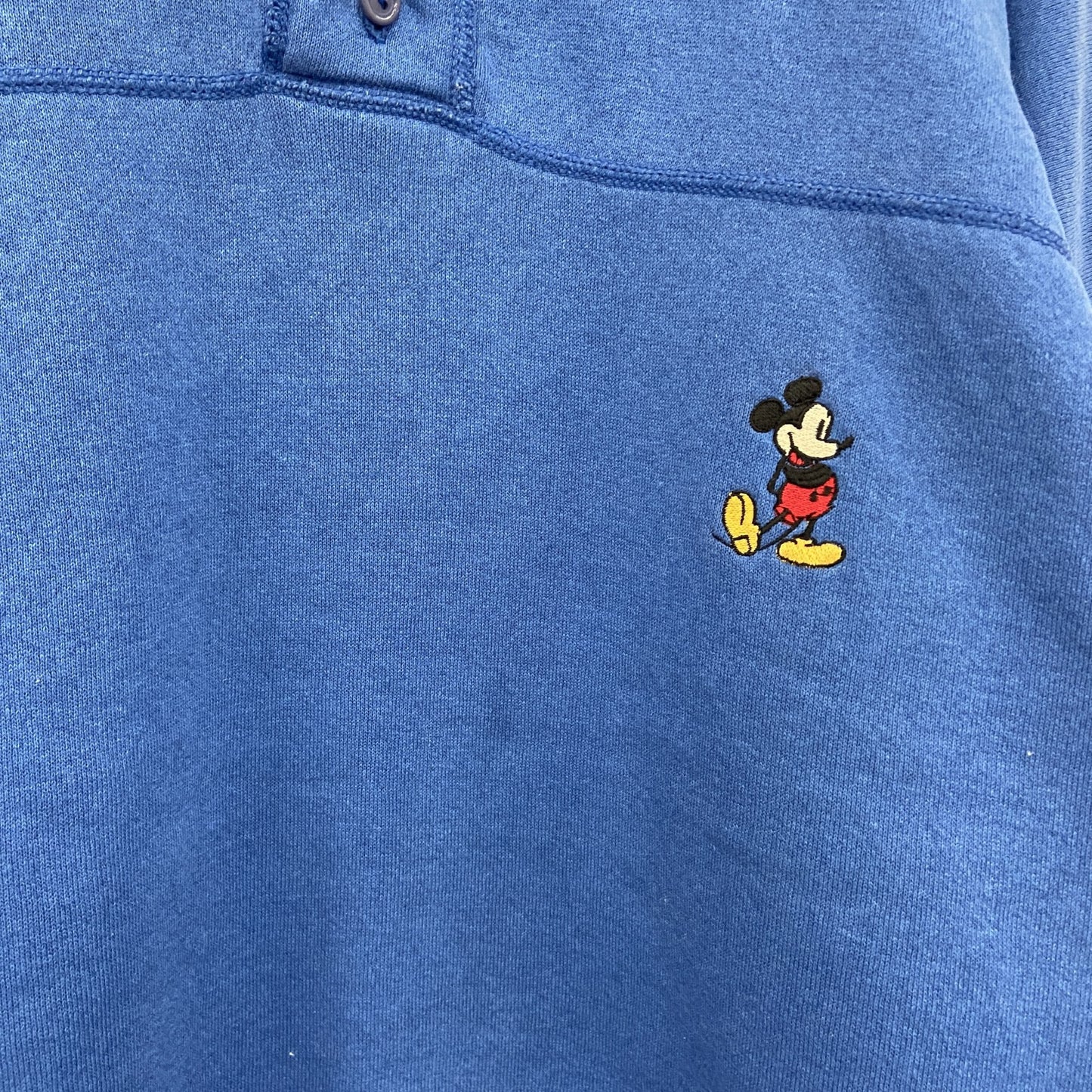 80s～　Disney　ディズニー　スウェット/トレーナー　ヴィンテージ　ヘンリーネック　青　ブルー　3XLサイズ