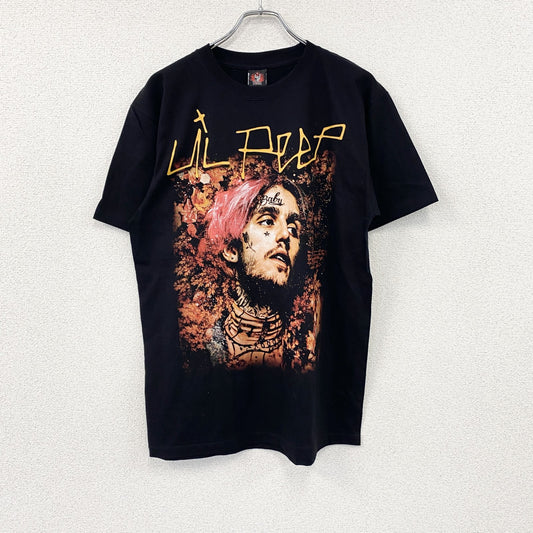 ROCK Yeah　Lil Peep　リル・ピープ　半袖プリントラッパーTシャツ　両面プリント　黒　ブラック　Lサイズ