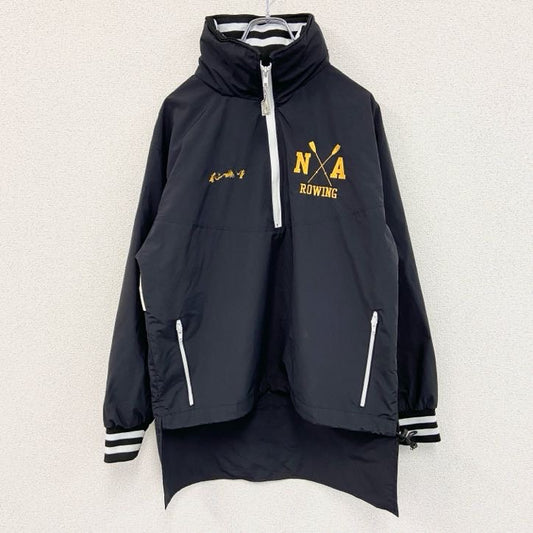 Sew Sporty　ハーフジップナイロンジャケット　アノラック　黒　ブラック
