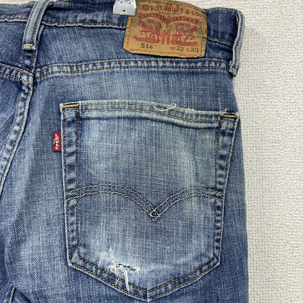Levi’s　リーバイス　514　デニムパンツ/ジーンズ　ジップフライ　縦落ち　インディゴ　W32サイズ