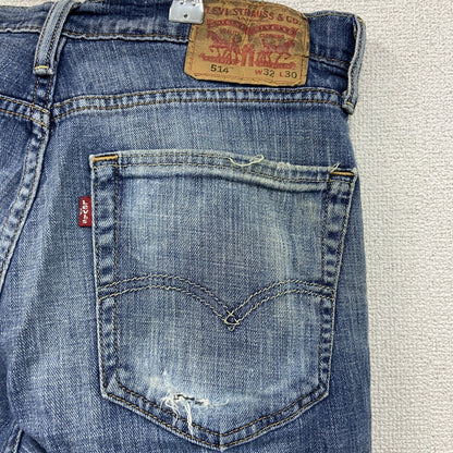 Levi’s　リーバイス　514　デニムパンツ/ジーンズ　ジップフライ　縦落ち　インディゴ　W32サイズ