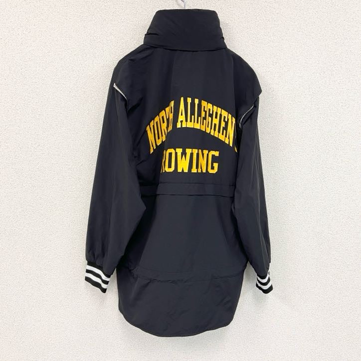 Sew Sporty　ハーフジップナイロンジャケット　アノラック　黒　ブラック