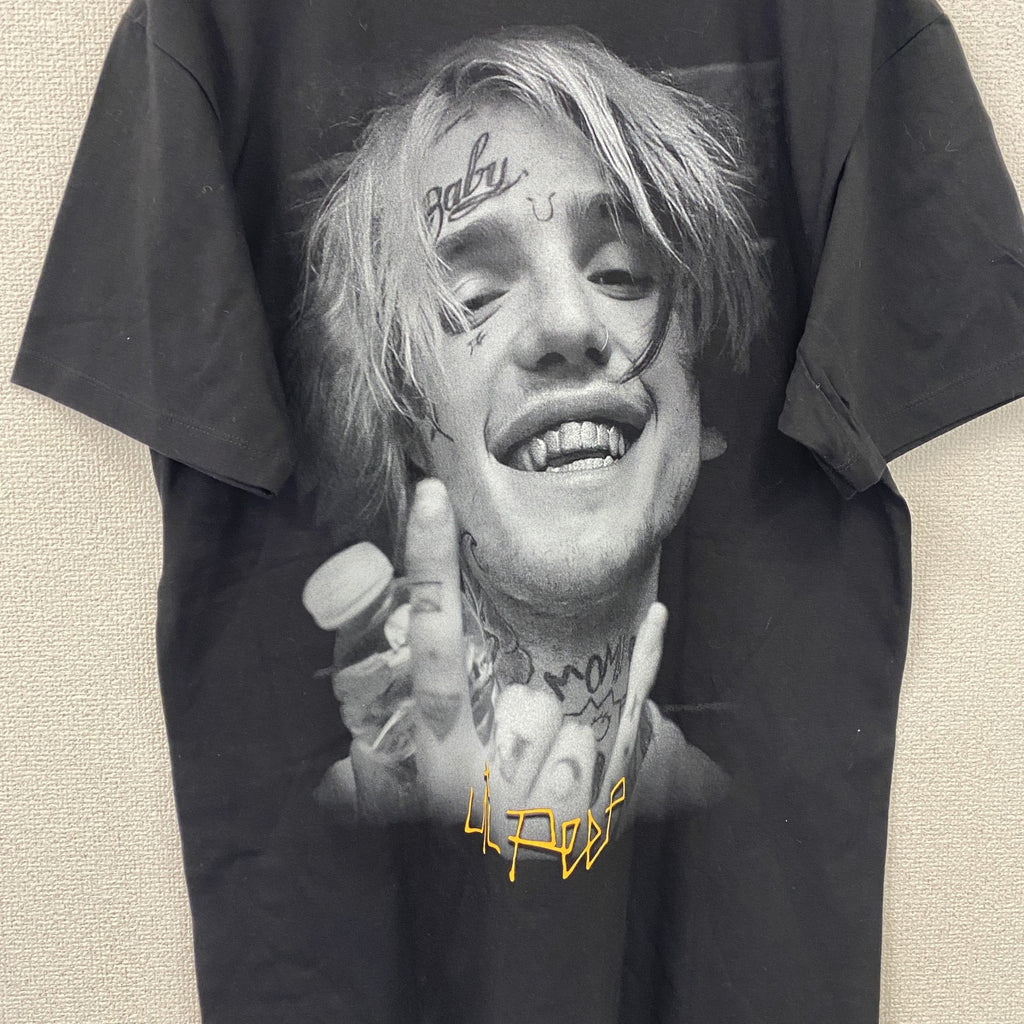 ROCK Yeah　Lil Peep　リル・ピープ　半袖プリントラッパーTシャツ　両面プリント　黒　ブラック　Lサイズ