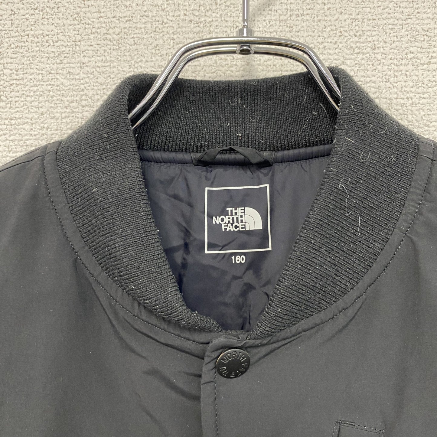 THE NORTH FACE　ザ・ノースフェイス　K’S PLAYER VARSITY JACKET　ボンバージャケット　黒　ブラック　160サイズ