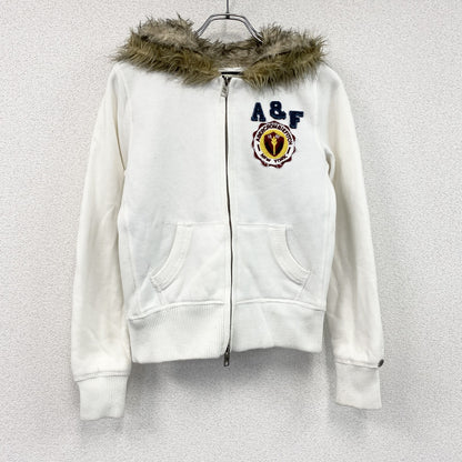 Abercrombie&Fitch　アバクロンビー&フィッチ　フルジップスウェットパーカー　白　ホワイト　Mサイズ