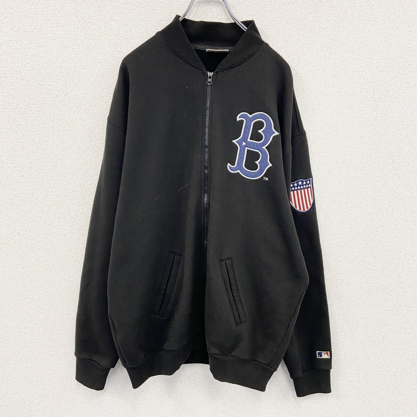 COOPERSTOWN　クーパーズタウン　ボストンレッドソックス　フルジップスウェットジャケット　黒　XLサイズ