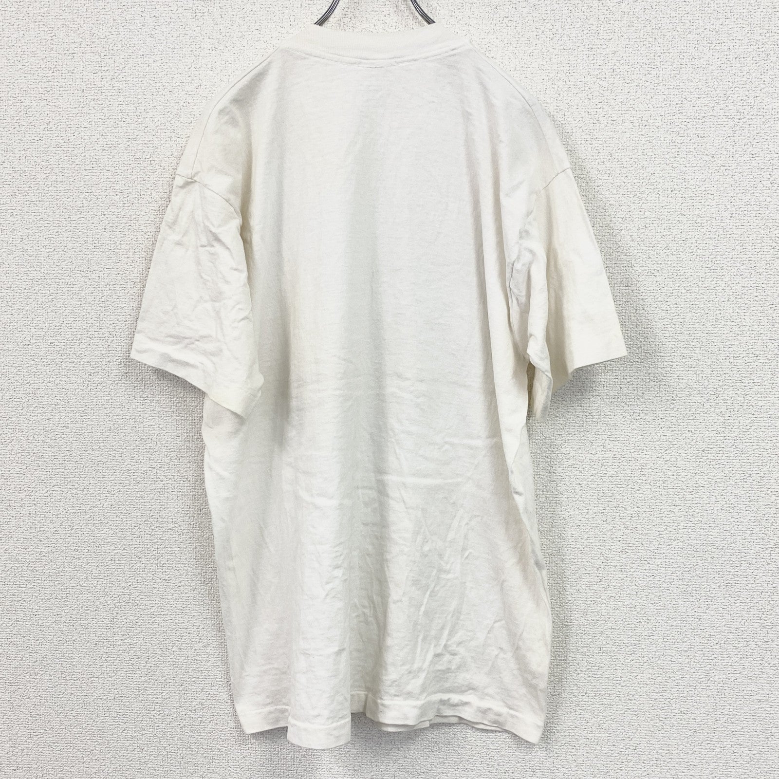 半袖プリントTシャツ　シングルステッチ　白　ホワイト　Mサイズ