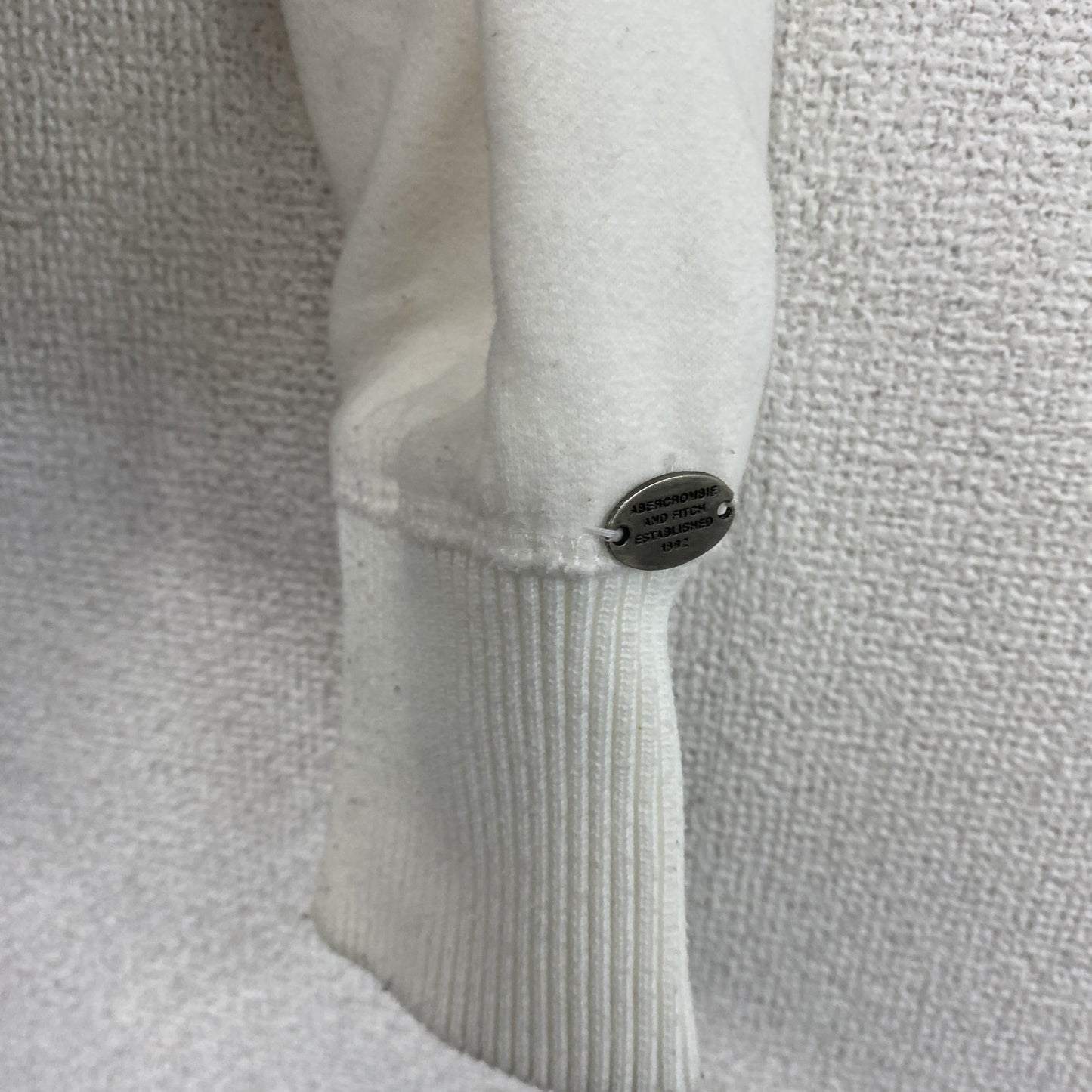 Abercrombie&Fitch　アバクロンビー&フィッチ　フルジップスウェットパーカー　白　ホワイト　Mサイズ