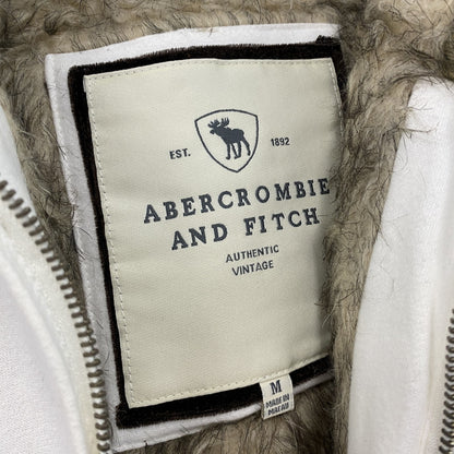 Abercrombie&Fitch　アバクロンビー&フィッチ　フルジップスウェットパーカー　白　ホワイト　Mサイズ