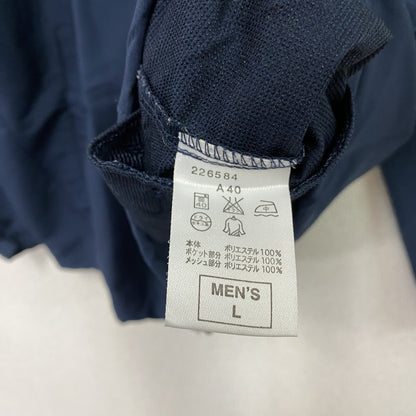 00s　NIKE　ナイキ　フルジップジャケット　スウッシュ　刺繡ロゴ　ヴィンテージ　紺　ネイビー　Lサイズ