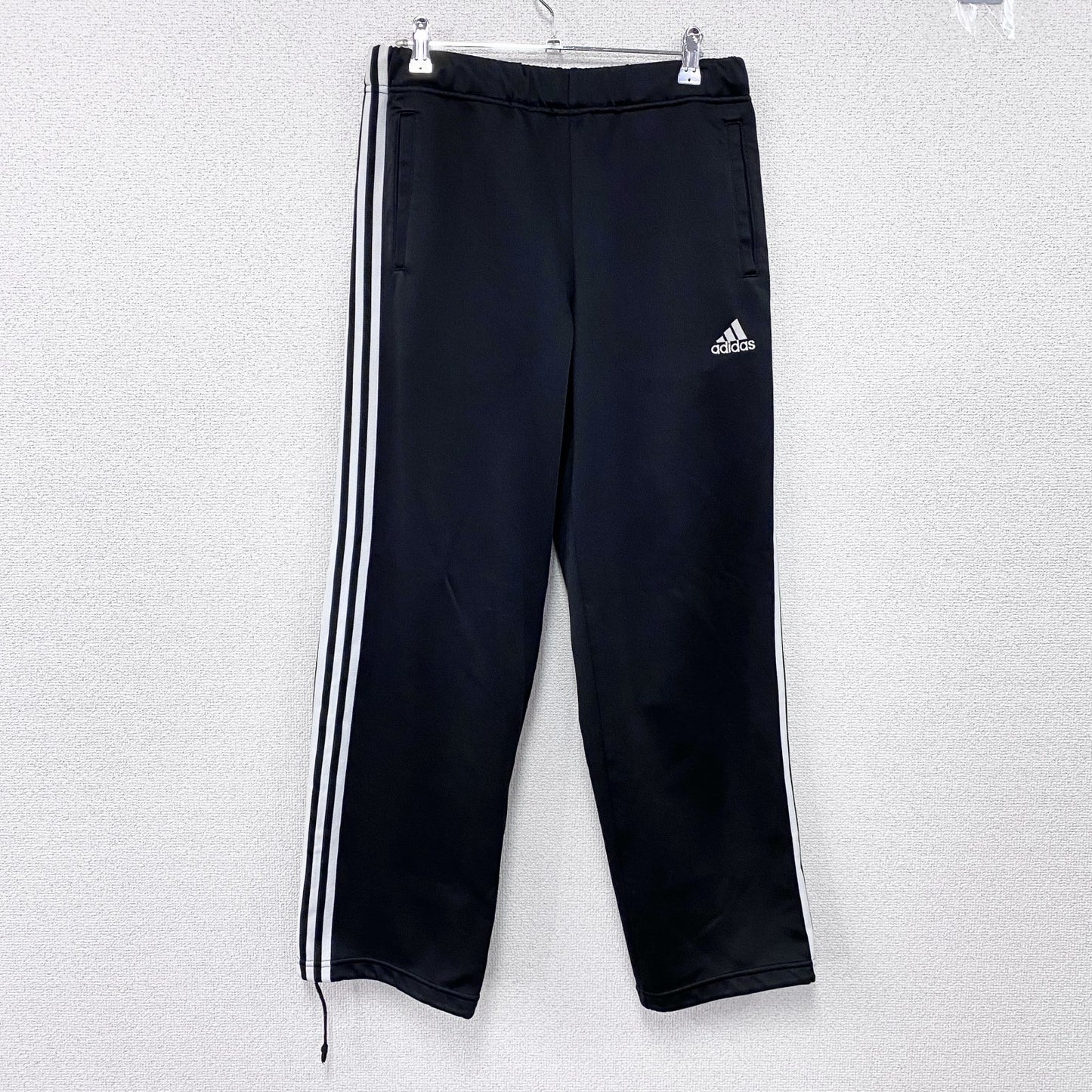 90s　adidas　アディダス　トラックパンツ/ジャージ　パフォーマンスロゴ　ヴィンテージ　ブラック　Lサイズ