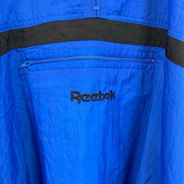 Reebok　リーボック　アノラックナイロンジャケット　プルオーバー　青　ブルー　XLサイズ