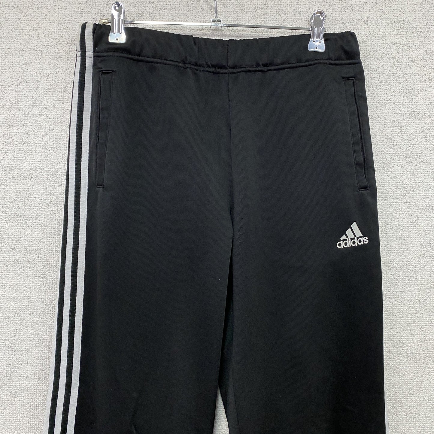 90s　adidas　アディダス　トラックパンツ/ジャージ　パフォーマンスロゴ　ヴィンテージ　ブラック　Lサイズ