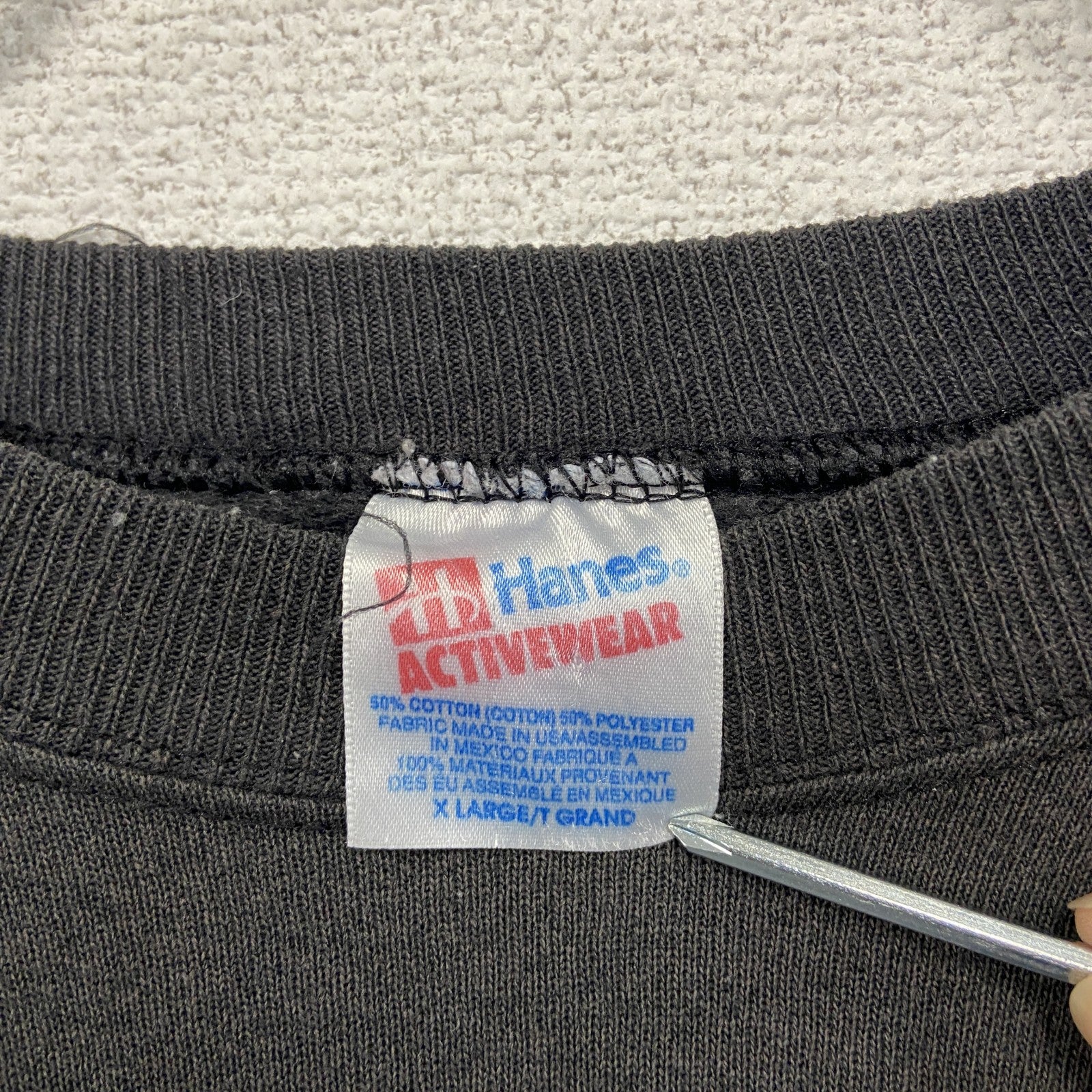～90s　Hanes　ヘインズ　ロサンゼルスレイダース　スウェット/トレーナー　ヴィンテージ　ブラック　XLサイズ