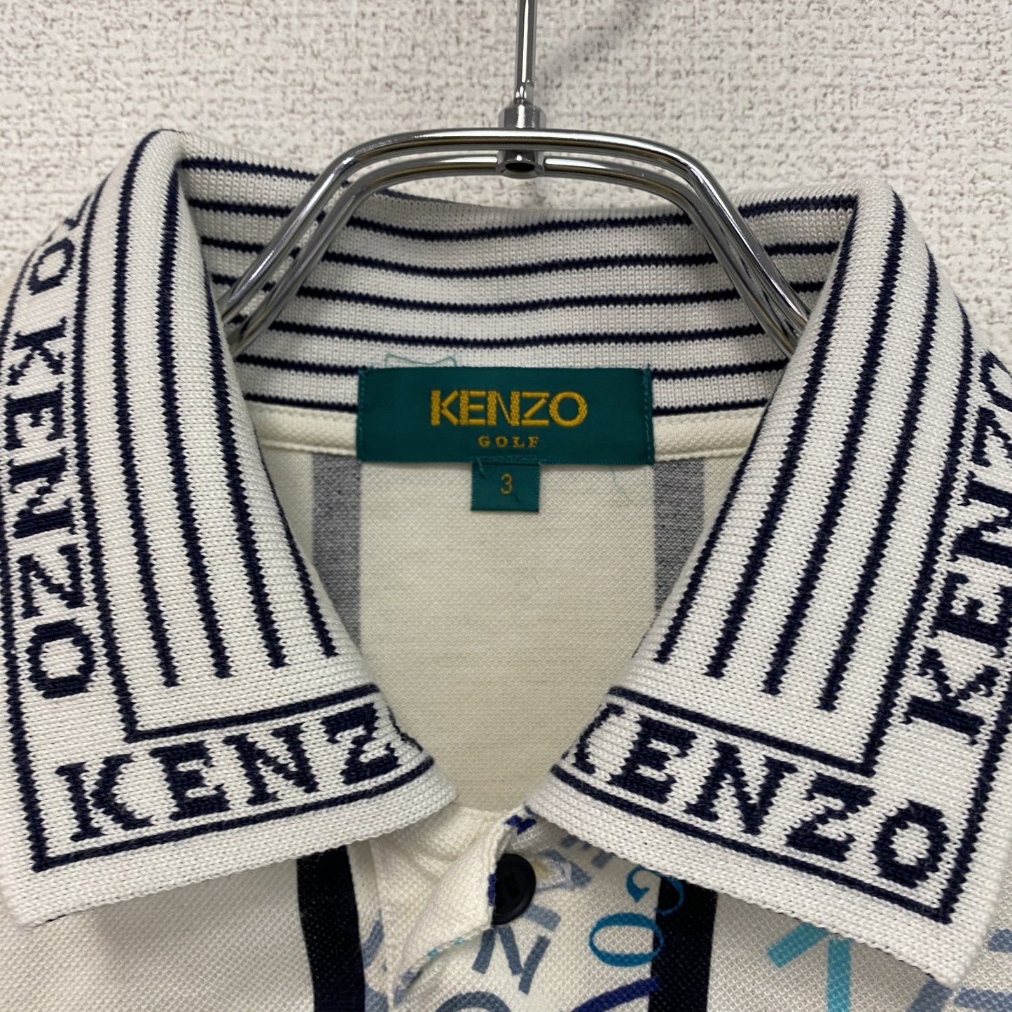 KENZO　ケンゾー　半袖ポロシャツ　白　ホワイト　3サイズ