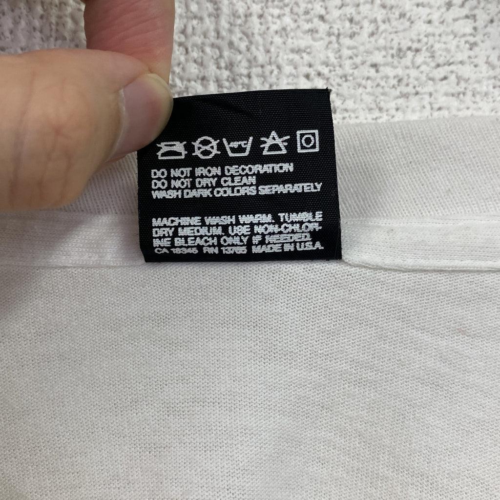 90s　FRUIT OF THE LOOM　フルーツオブザルーム　半袖プリントTシャツ　白　ホワイト　XLサイズ