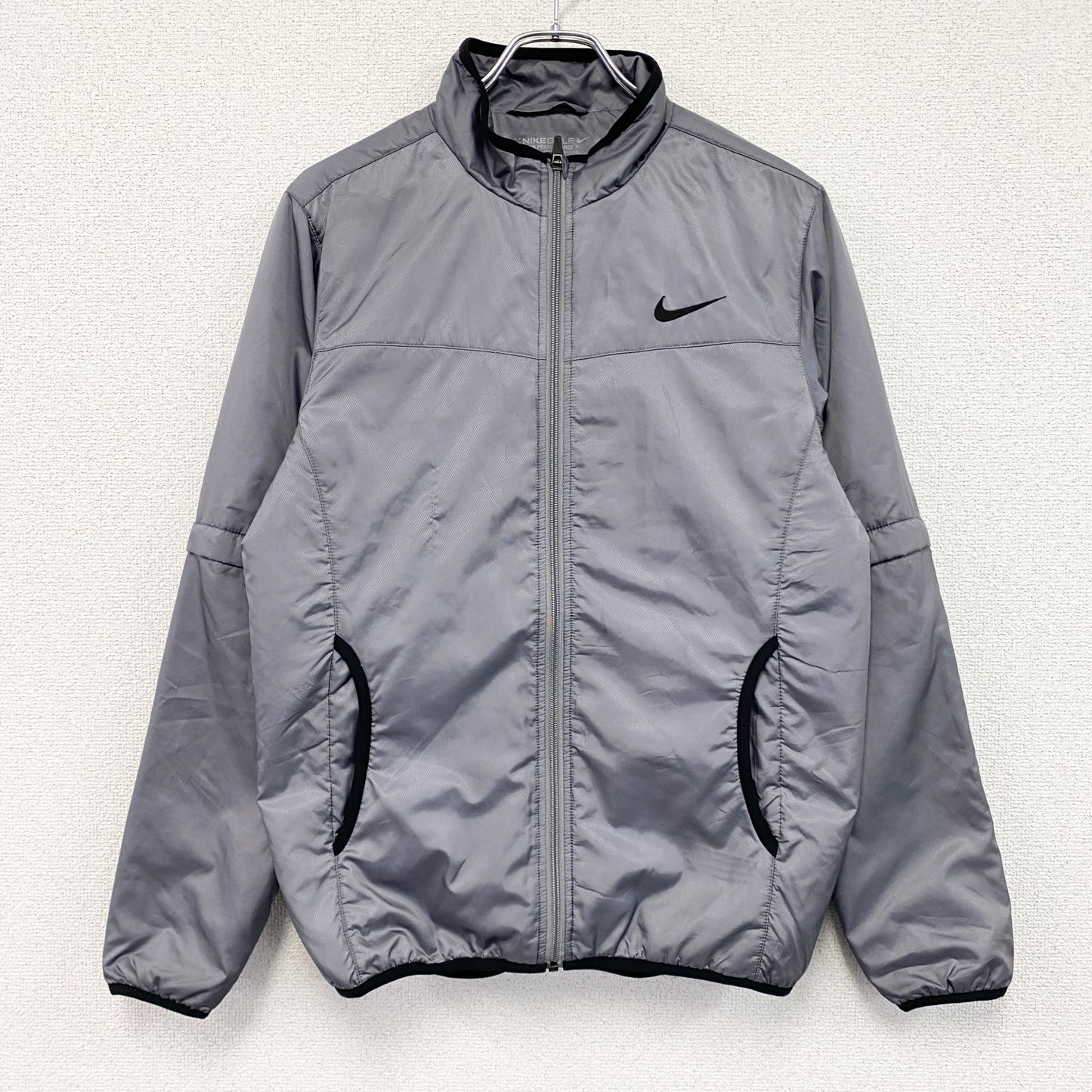 NIKE GOLF　ナイキゴルフ　フルジップジャケット　スウッシュ　グレー　Sサイズ
