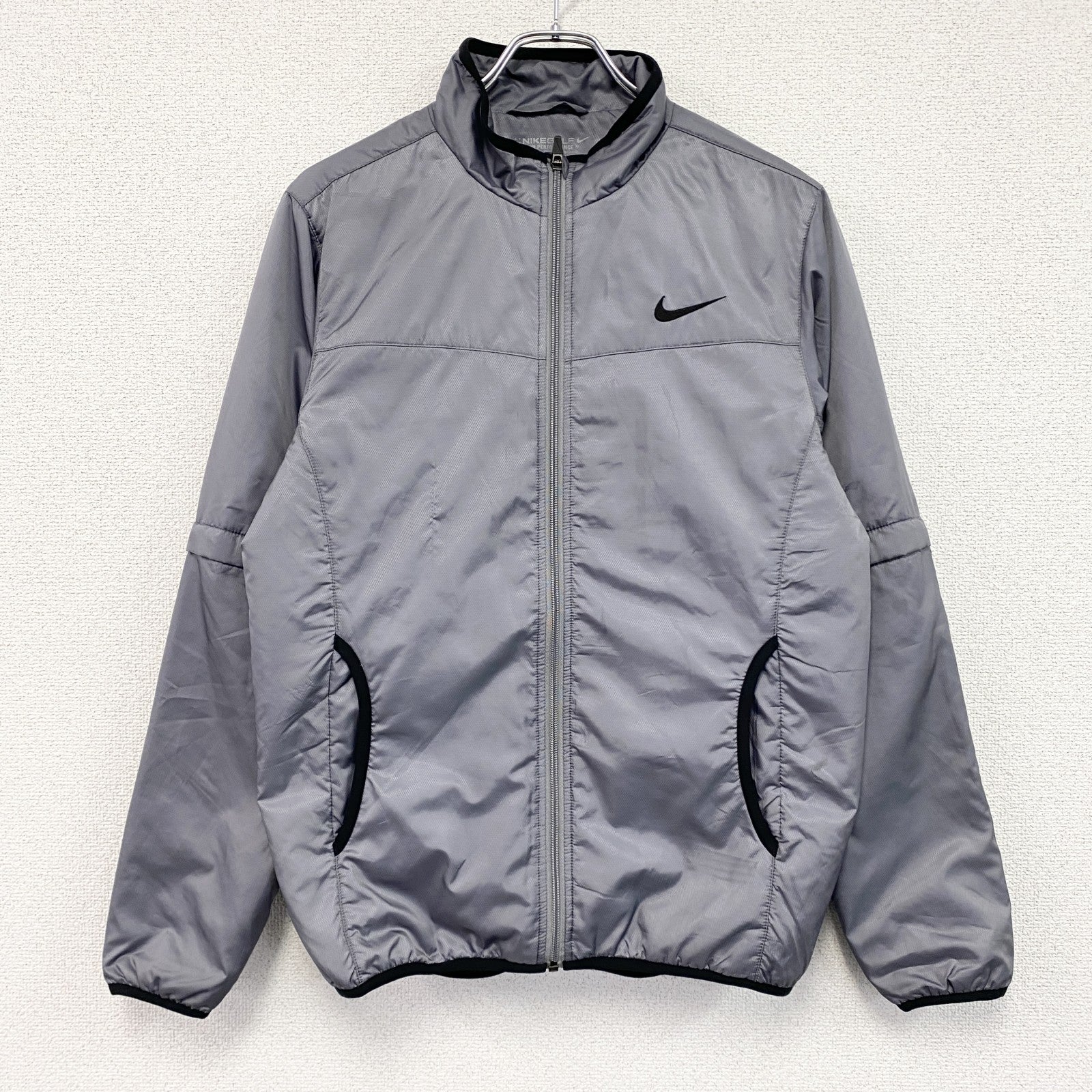 NIKE GOLF　ナイキゴルフ　フルジップジャケット　スウッシュ　グレー　Sサイズ