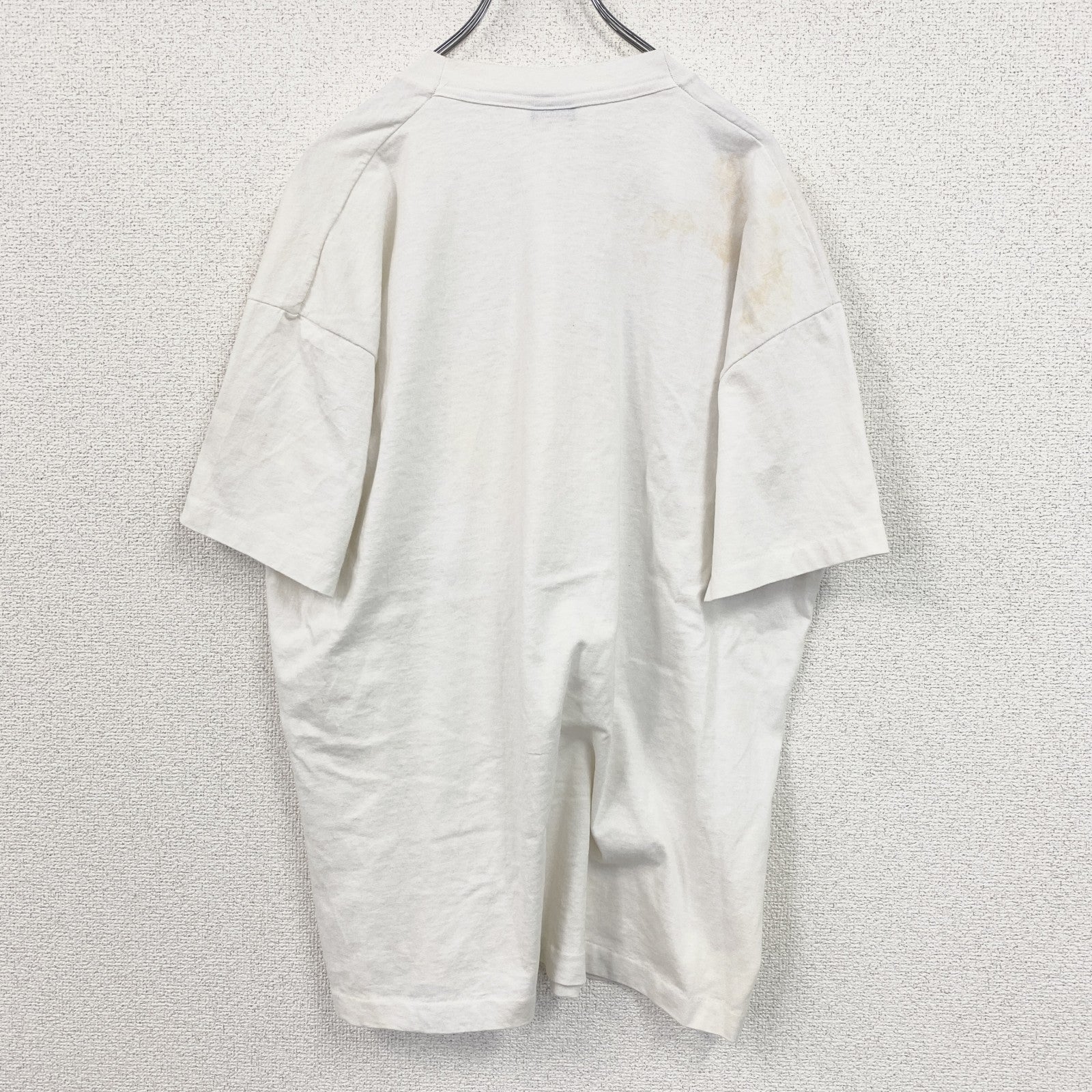 90s　FRUIT OF THE LOOM　フルーツオブザルーム　半袖プリントTシャツ　白　ホワイト　XLサイズ