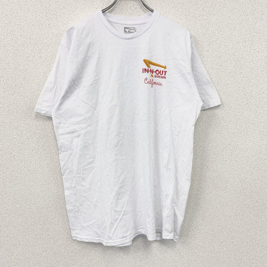 IN N OUT BURGER　インアンドアウトバーガー　半袖プリントTシャツ　白　ホワイト　XLサイズ