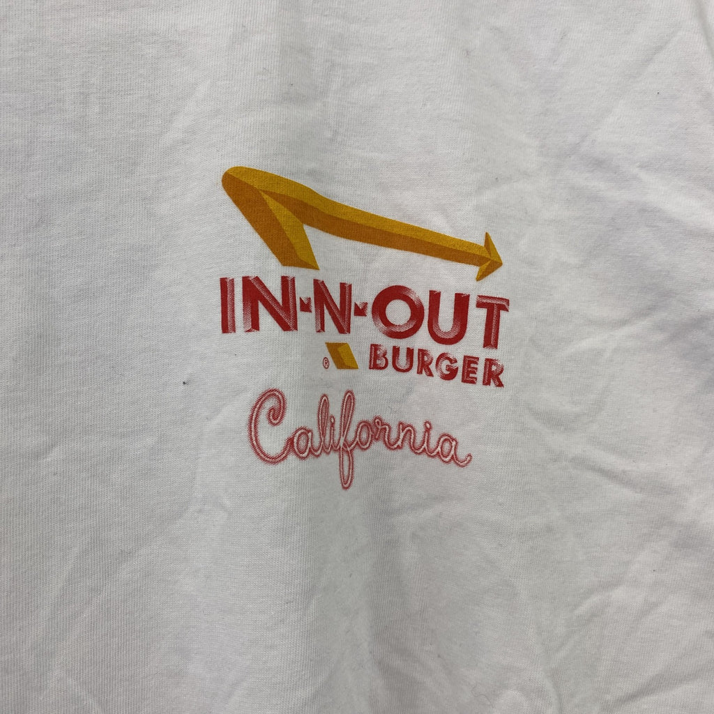 IN N OUT BURGER　インアンドアウトバーガー　半袖プリントTシャツ　白　ホワイト　XLサイズ