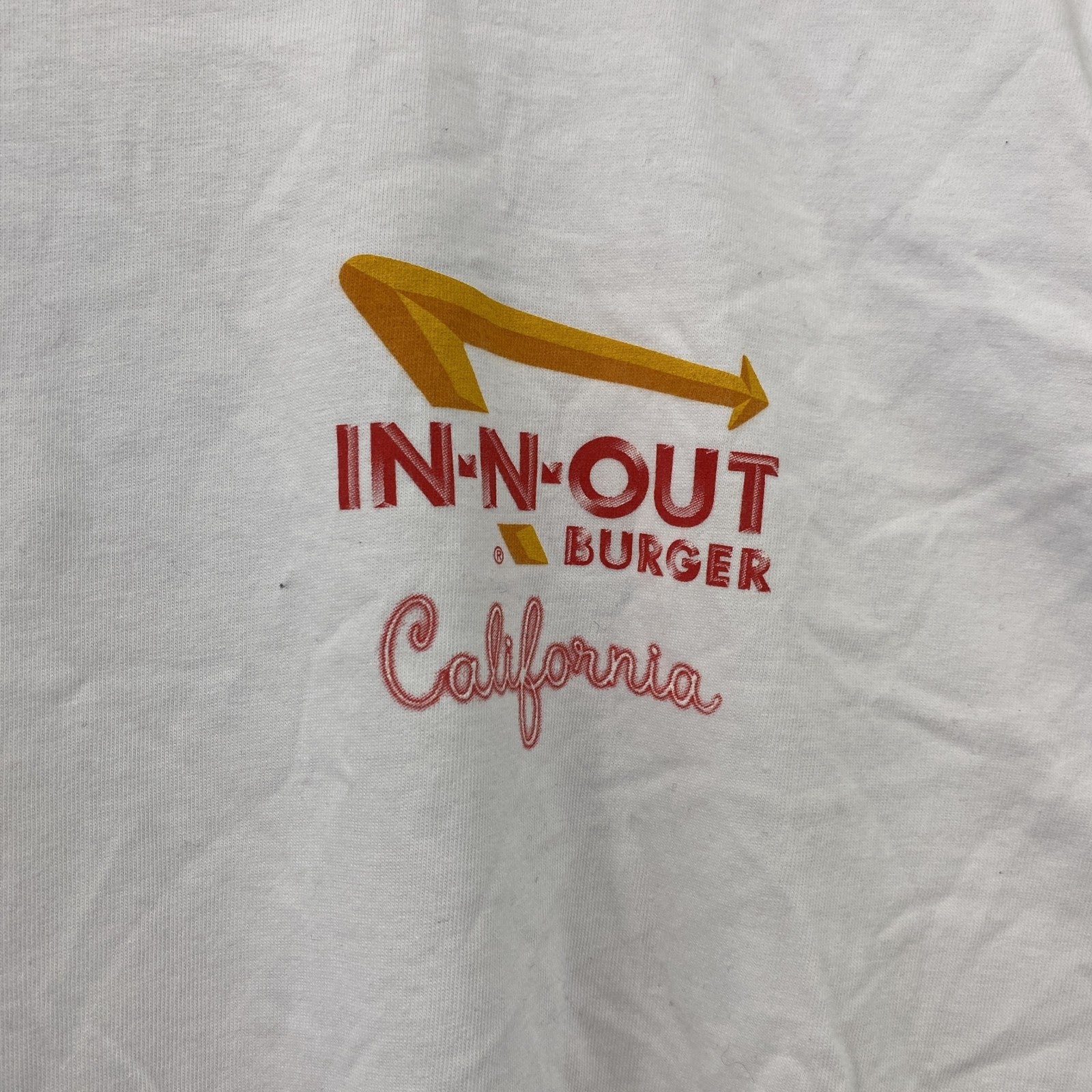 IN N OUT BURGER　インアンドアウトバーガー　半袖プリントTシャツ　白　ホワイト　XLサイズ