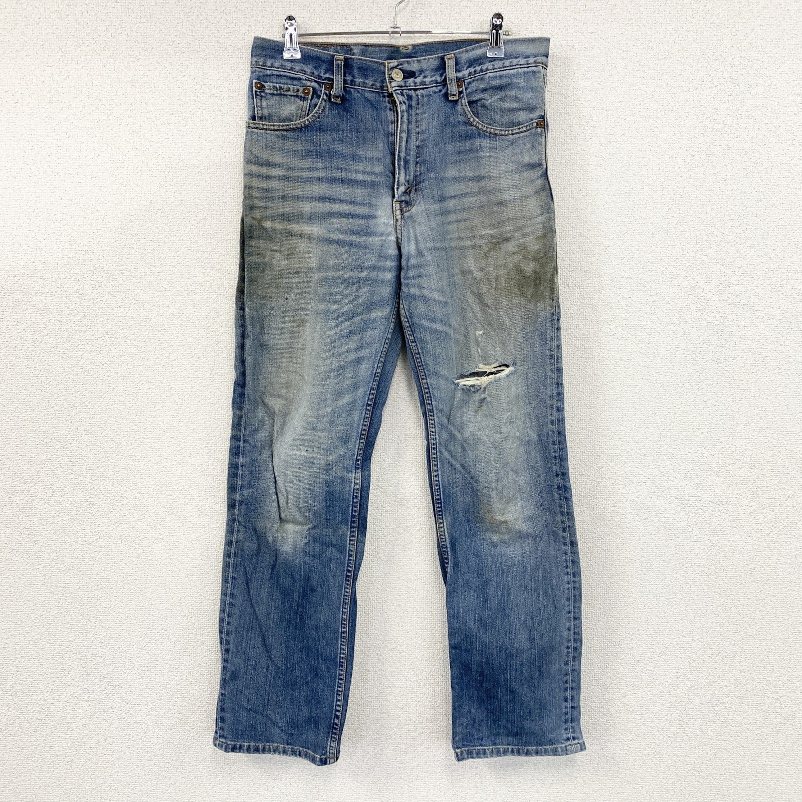 Levi’s　リーバイス　533　デニムパンツ/ダメージジーンズ　縦落ち　鬼ヒゲ　ジップフライ　インディゴ　W31サイズ