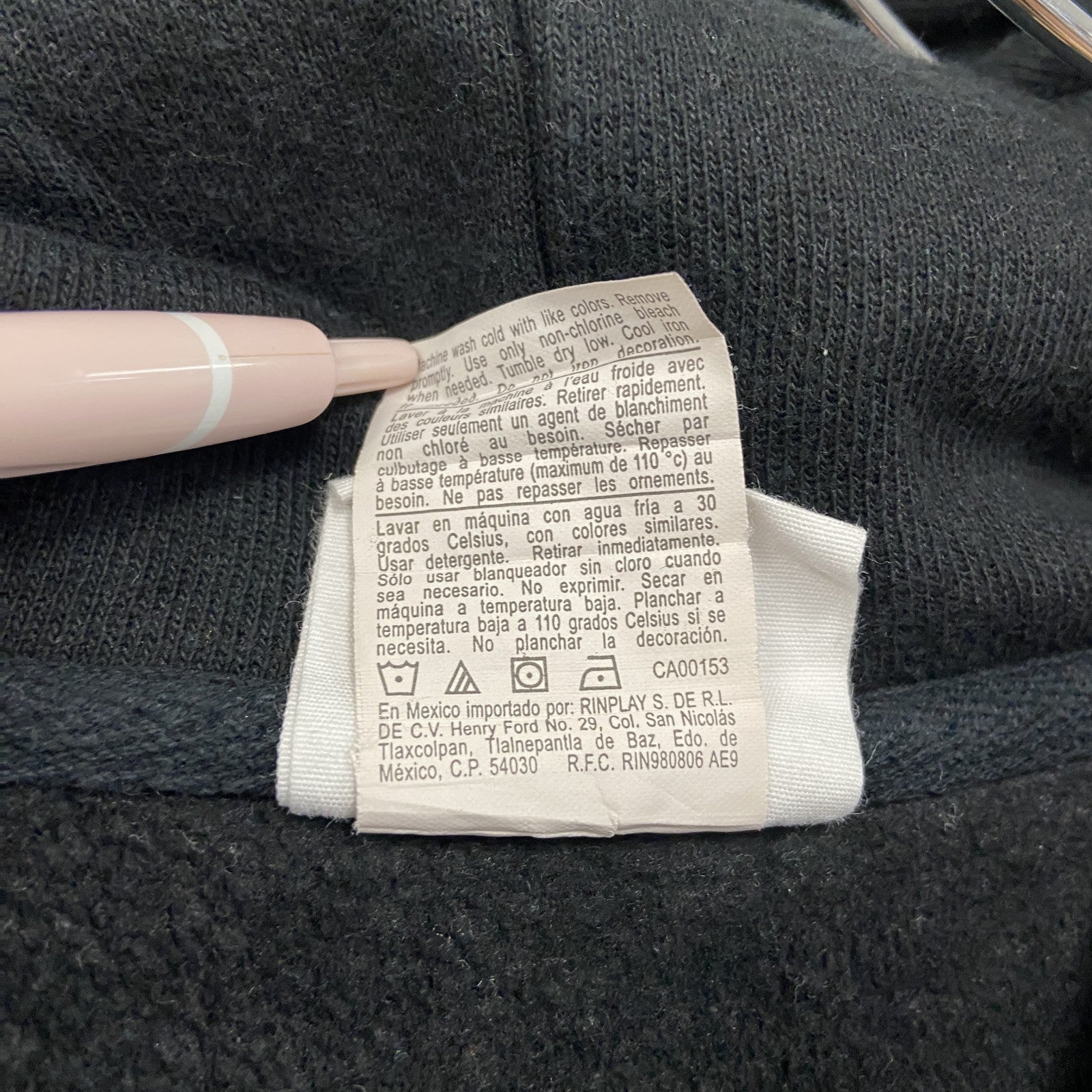 古着 used　champion　チャンピオン　リバースウィーブ　ロゴ刺繍スウェットパーカー/フーディ　黒　ブラック　2XLサイズ