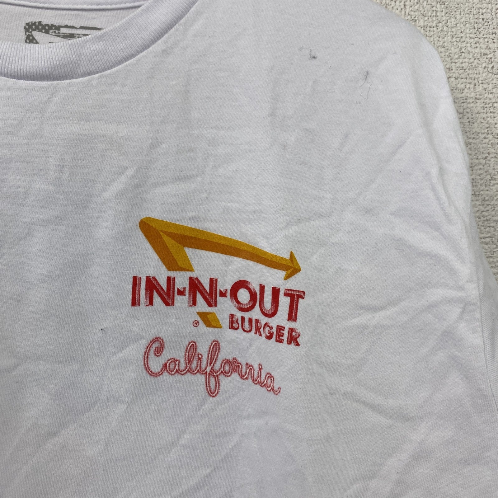 IN N OUT BURGER　インアンドアウトバーガー　半袖プリントTシャツ　白　ホワイト　XLサイズ